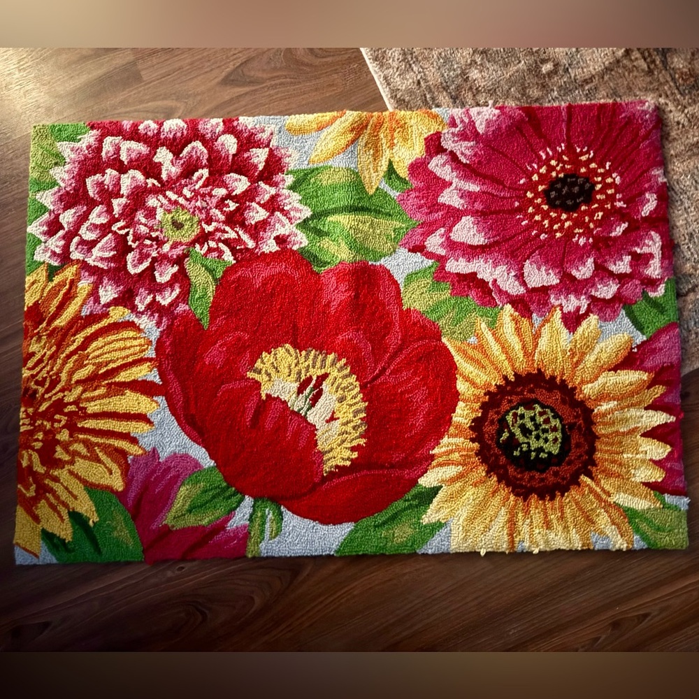 GRANDIN ROAD Floral Multicolor‎ Rug